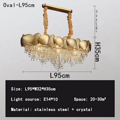 Stainless Steel Crystal Chandelier, LED