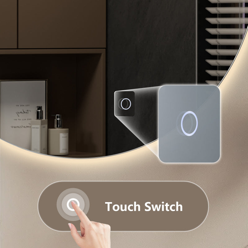 Backlit LED Bathroom Mirror, Front and Back Light