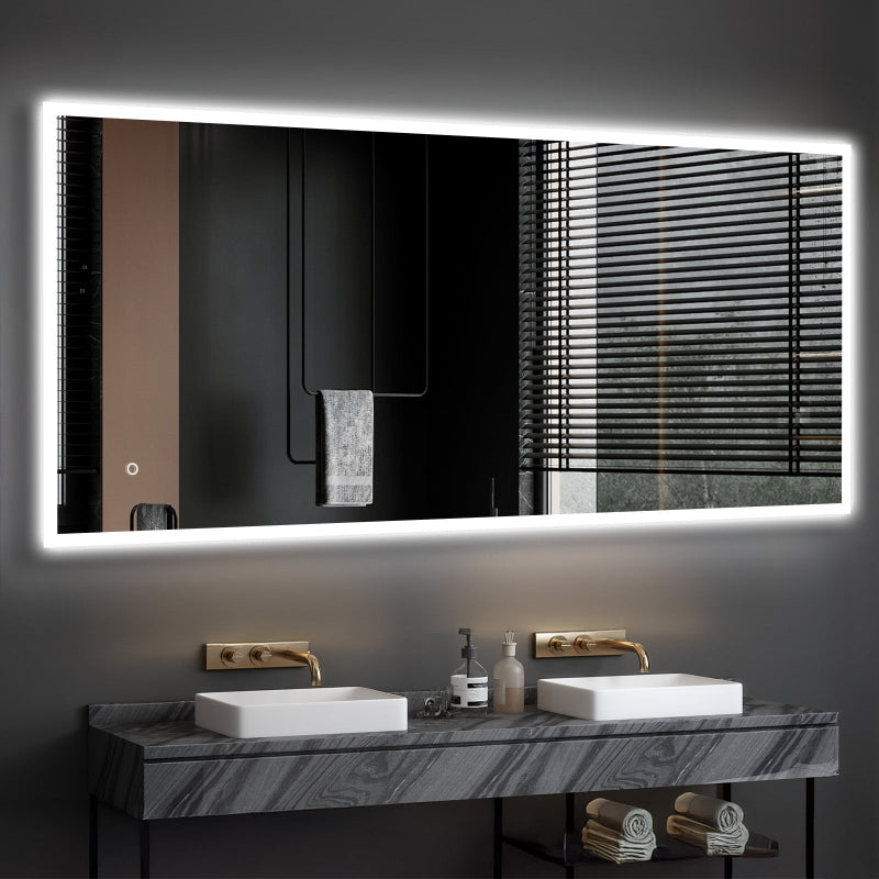 Lyra LED Bathroom Mirror, Acrylic Frame in 5 Sizes
