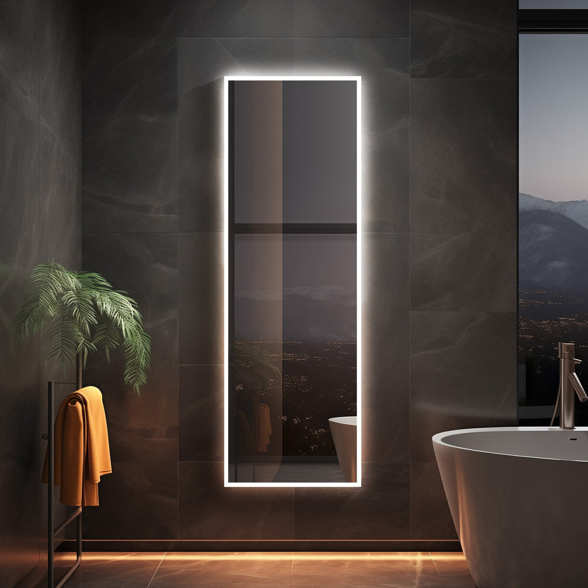 LED Medicine Cabinet with IR Sensor Switch, Matte White