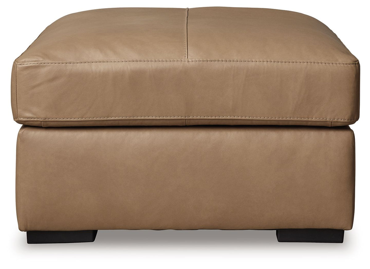 Leather Sectional Sofa with Ottoman, 3 Piece