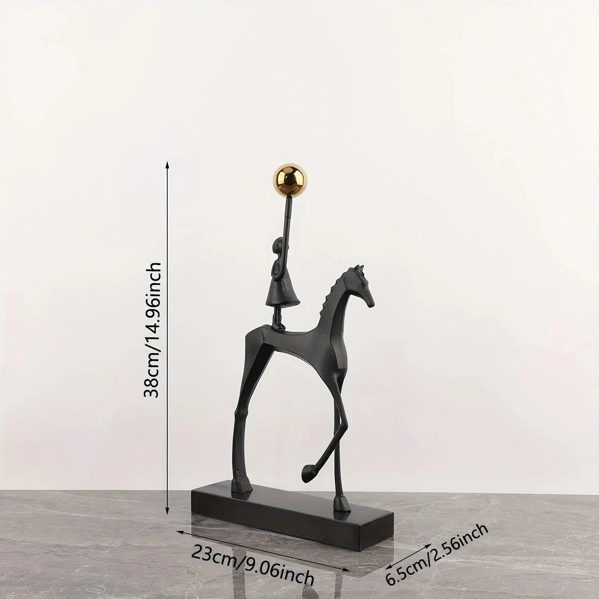 Cast Iron Horse Sculpture, Tabletop Decor