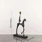 Cast Iron Horse Sculpture, Tabletop Decor