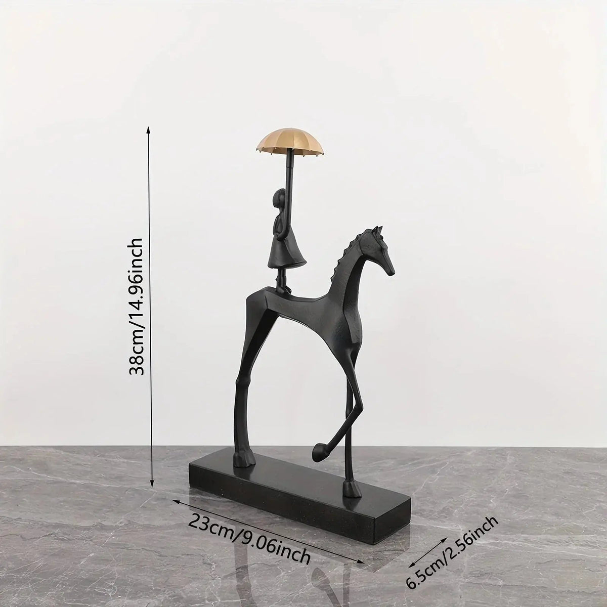 Cast Iron Horse Sculpture, Tabletop Decor