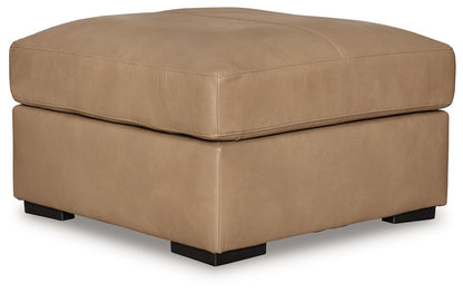 Leather Sectional Sofa with Ottoman, 3 Piece