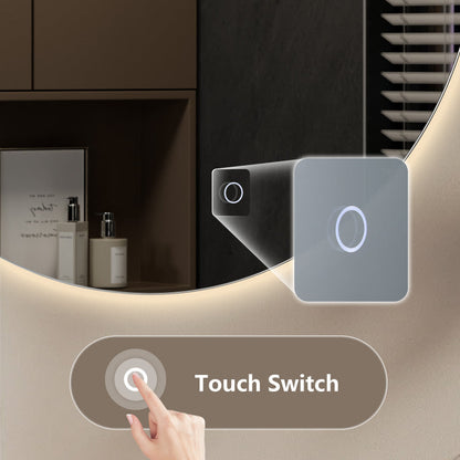 Backlit LED Bathroom Mirror, Front and Back Light