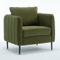 Mid-century accent chair with matching throw pillow