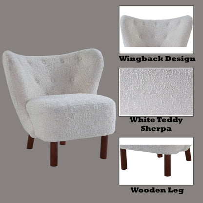 Teddy sherpa accent chair shown in a living room setting