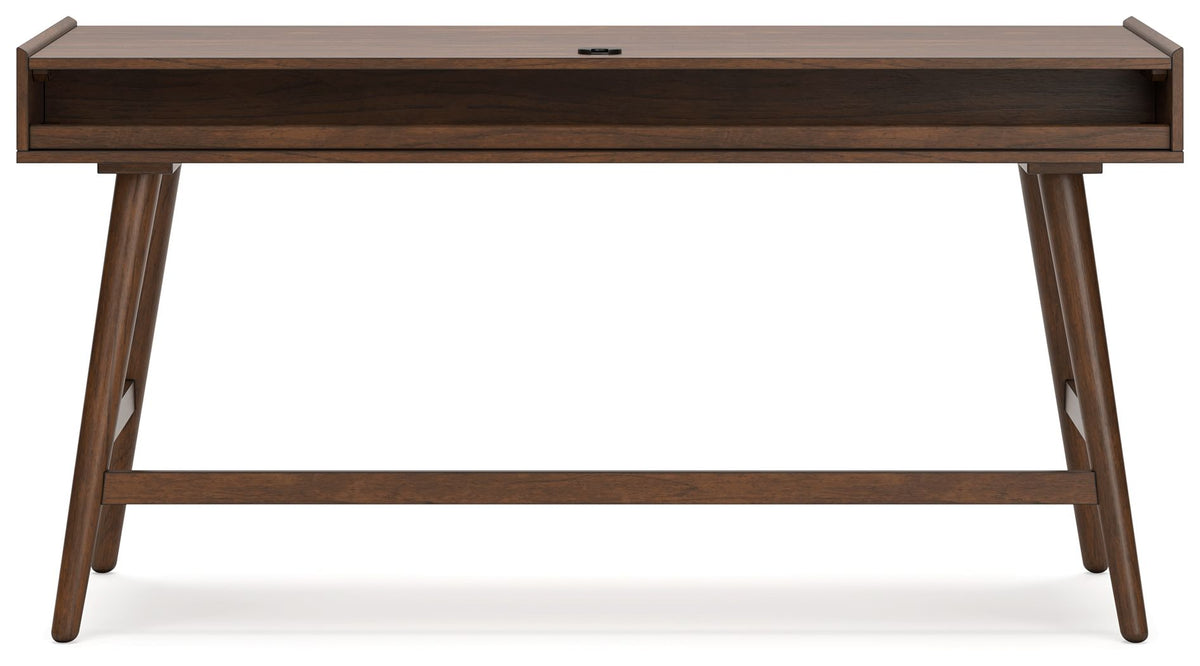 Home office writing desk shown in a home office setting