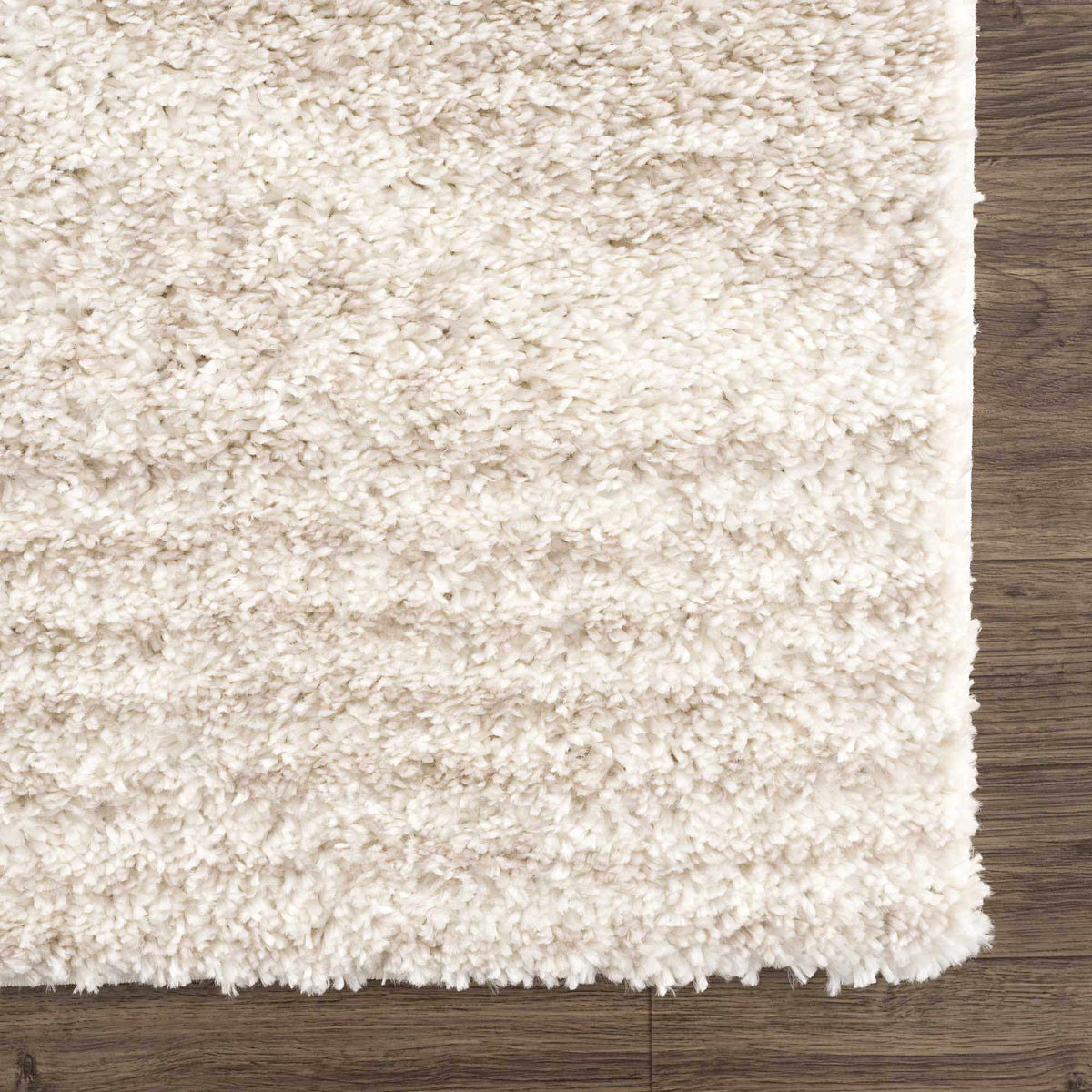 Plush Shag Area Rug, Light Beige in 11 Sizes