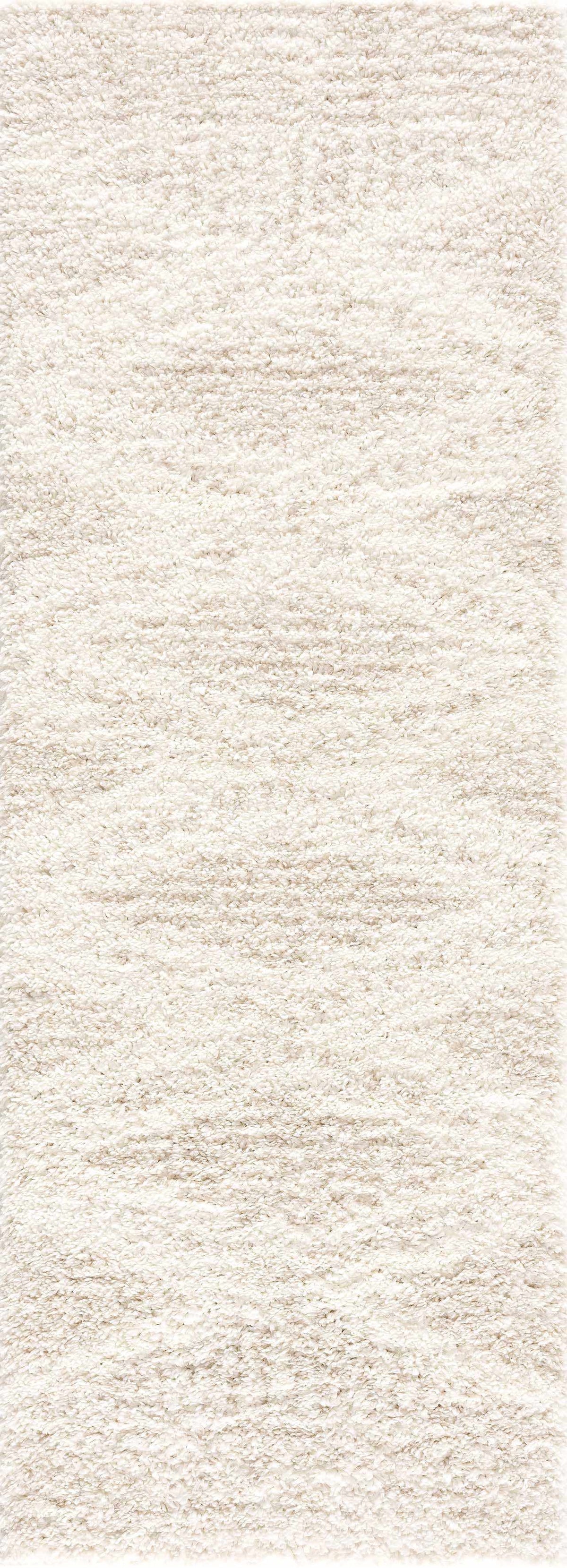 Plush Shag Area Rug, Light Beige in 11 Sizes