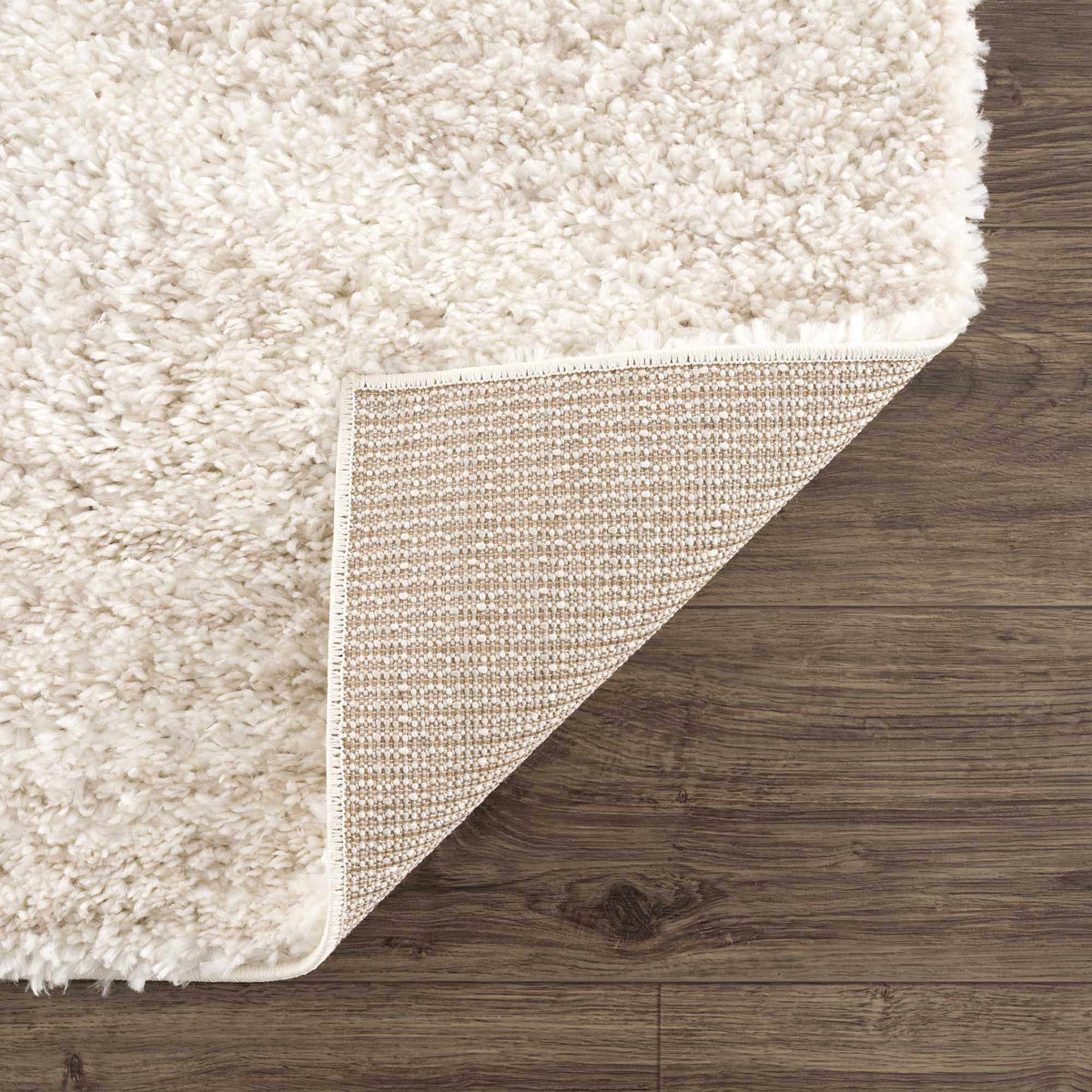 Plush Shag Area Rug, Light Beige in 11 Sizes