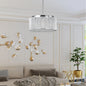 Round Crystal Chandelier, Chrome Frame