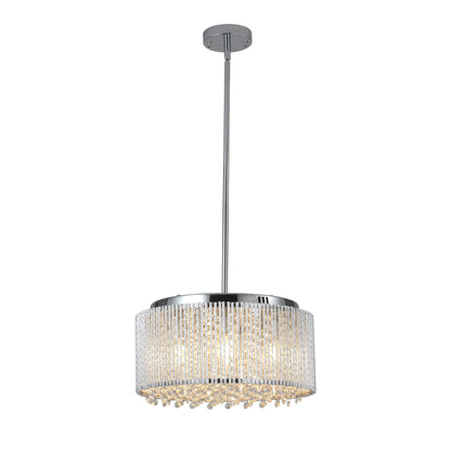 Crystal chandelier shown installed on a ceiling