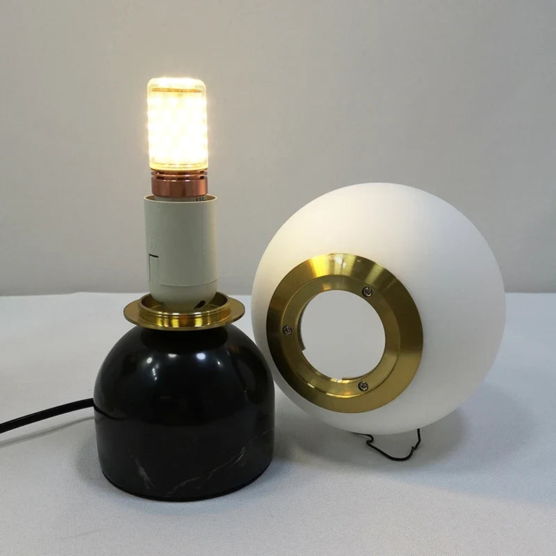 Marble Glass Table Lamp, 3 Colors