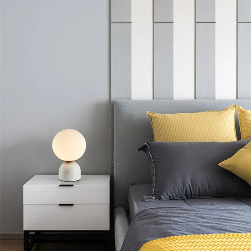 Marble Glass Table Lamp, 3 Colors