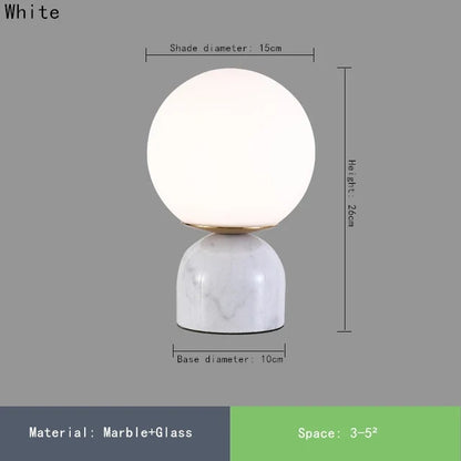 Marble Glass Table Lamp, 3 Colors