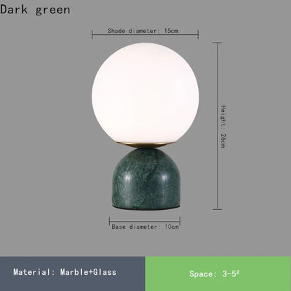 Marble Glass Table Lamp, 3 Colors