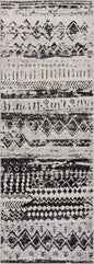 Machine Washable Area Rug, Black and Gray