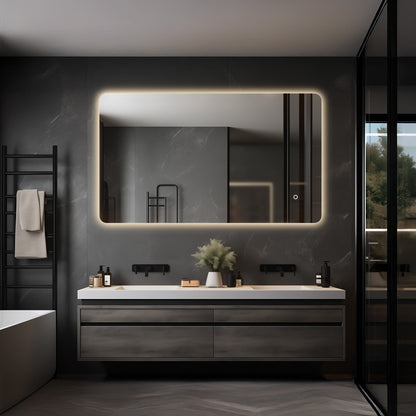 Frameless Backlit LED Bathroom Mirror, 5 Sizes