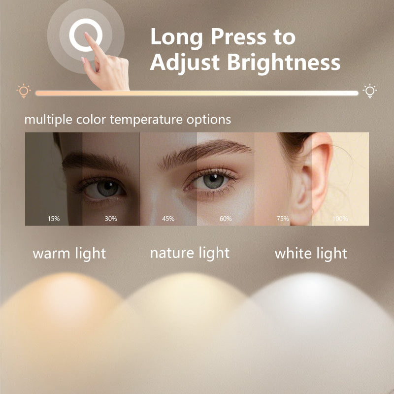 LED Bathroom Mirror with 3X Magnifier, Anti-Fog