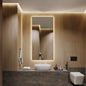 Backlit LED Bathroom Mirror, Brushed Gold Frame