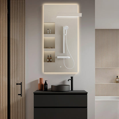 Backlit and Front Lit LED Bathroom Mirror, 4 Sizes