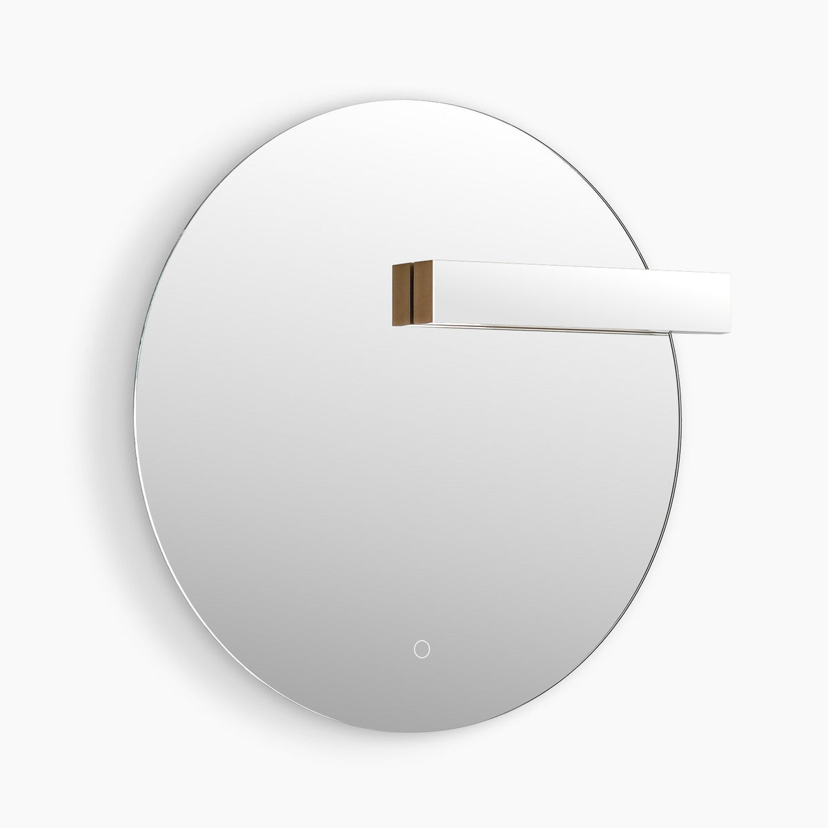 Front LED lighting detail on SILK bathroom mirror