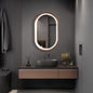 Oval LED Bathroom Mirror, Rose Gold in 5 Sizes