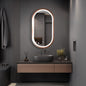 Oval LED Bathroom Mirror, Rose Gold in 5 Sizes