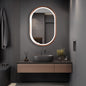 Oval LED Bathroom Mirror, Rose Gold in 5 Sizes