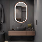 Oval LED Bathroom Mirror, Rose Gold in 5 Sizes