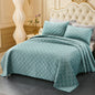 Quilted Flannel Bedspread Set, Reversible 3 Piece