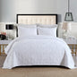 Embroidered Quilted Bedspread Set, Cotton 3 Piece