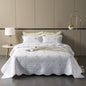 Embroidered Quilted Bedspread Set, Cotton 3 Piece