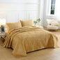 Quilted Flannel Bedspread Set, Reversible 3 Piece