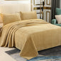 Quilted Flannel Bedspread Set, Reversible 3 Piece