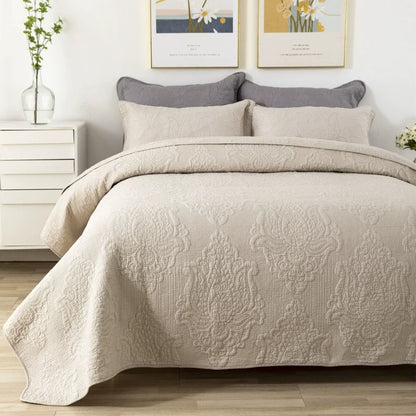 Cotton Three-Layer Quilted Bedspread Set, 3 Piece