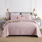 Embroidered Quilted Bedspread Set, Cotton 3 Piece