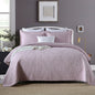 Embroidered Quilted Bedspread Set, Cotton 3 Piece