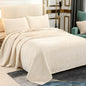 Quilted Flannel Bedspread Set, Reversible 3 Piece