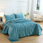 Quilted Flannel Bedspread Set, Reversible 3 Piece