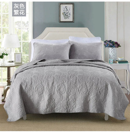 Cotton Three-Layer Quilted Bedspread Set, 3 Piece