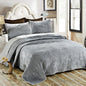 Quilted Flannel Bedspread Set, Reversible 3 Piece