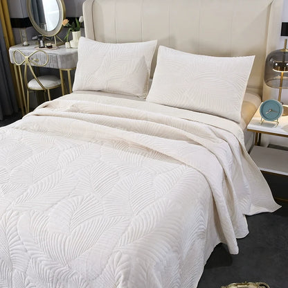 Quilted Flannel Bedspread Set, Reversible 3 Piece