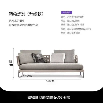 Modular Outdoor Rattan Sofa Set