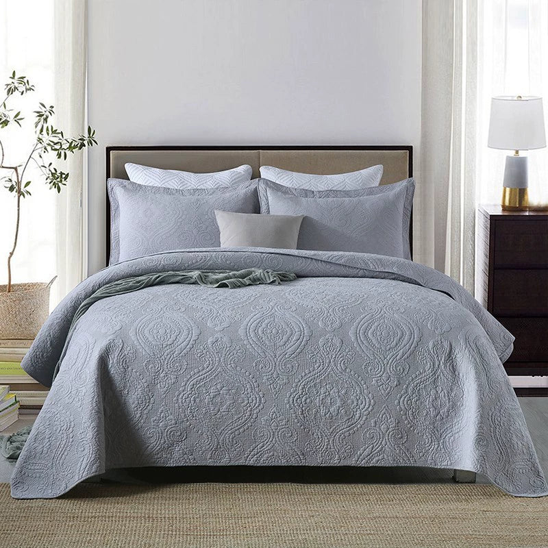 Cotton Three-Layer Quilted Bedspread Set, 3 Piece