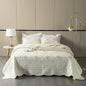 Embroidered Quilted Bedspread Set, Cotton 3 Piece