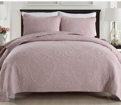 Cotton Three-Layer Quilted Bedspread Set, 3 Piece