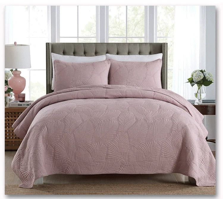 Cotton Three-Layer Quilted Bedspread Set, 3 Piece